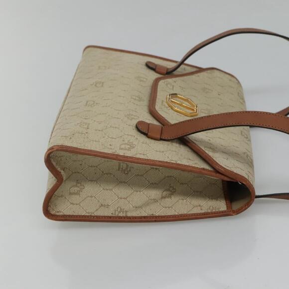 DIOR Honeycomb Canvas Shoulder Bag Beige Gold - Picture 4 of 16